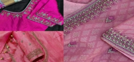 Pink Blouse Wedding Aari Work Blouse Hand Designs