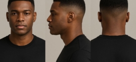 Low Taper Fade Black Male Short Hair