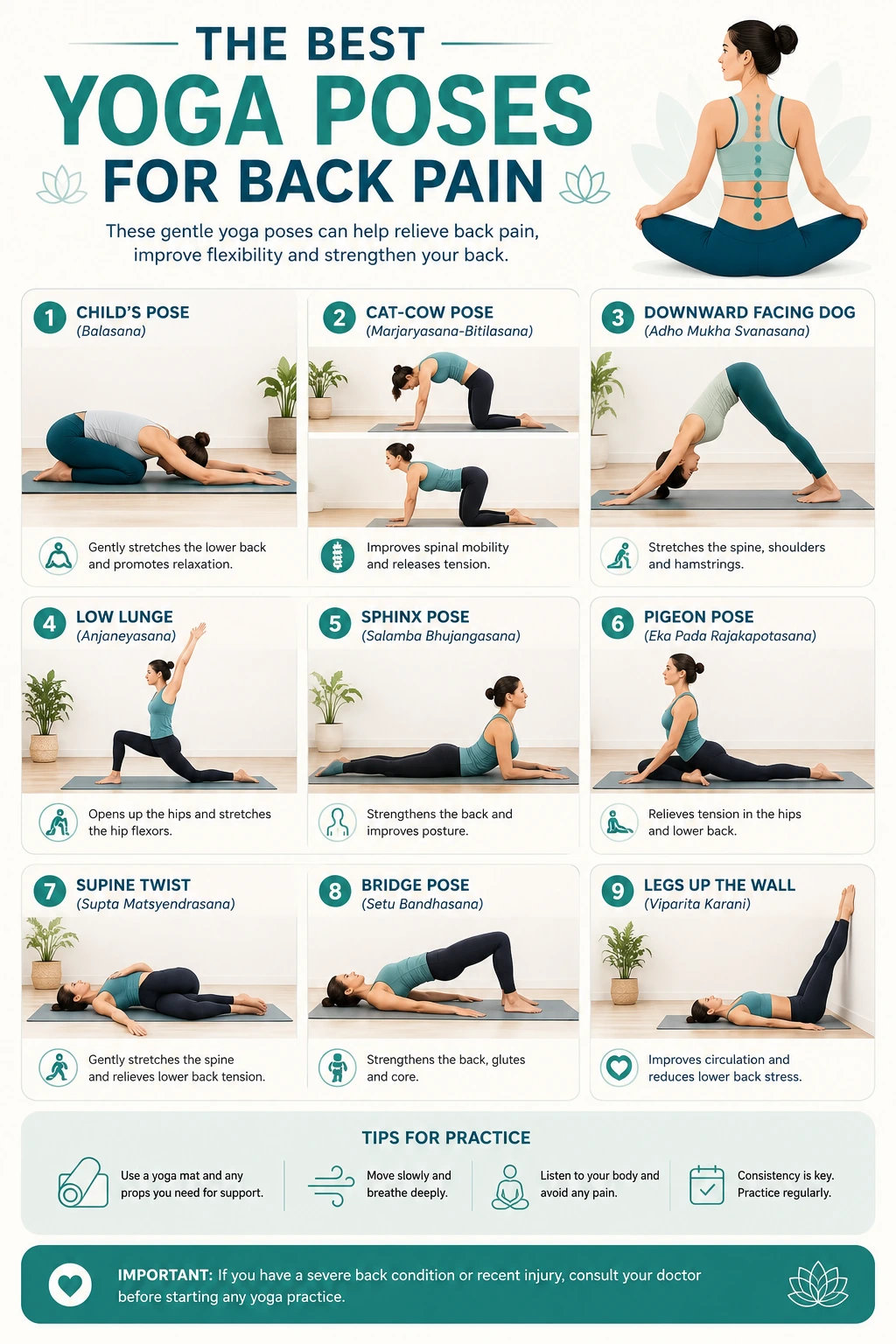 best yoga poses for back pain