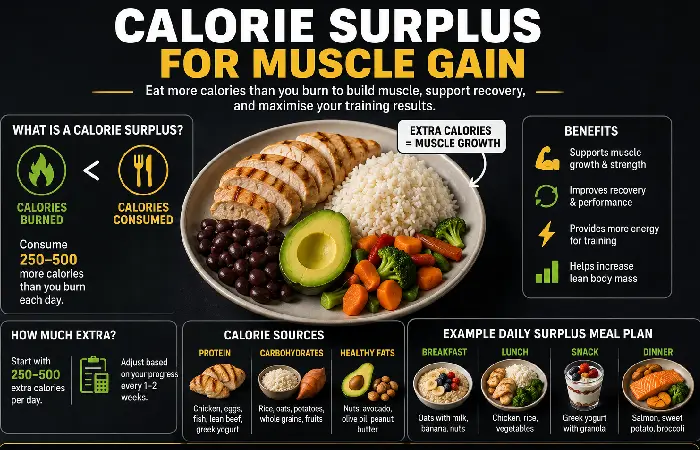 calorie surplus for muscle gain
