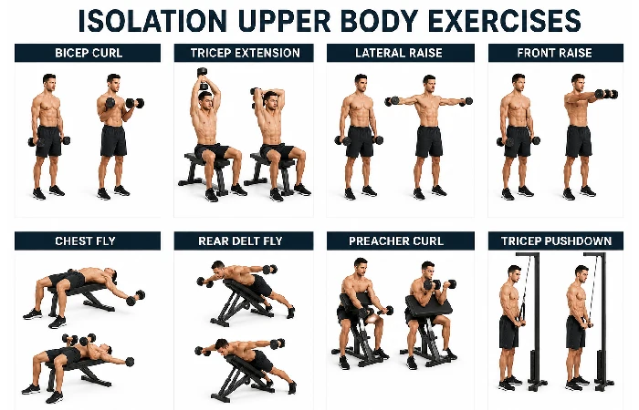 isolation upper body exercises