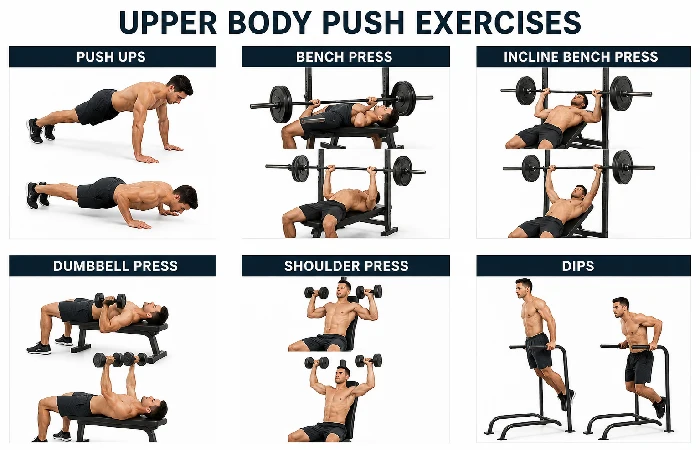 upper body push exercises