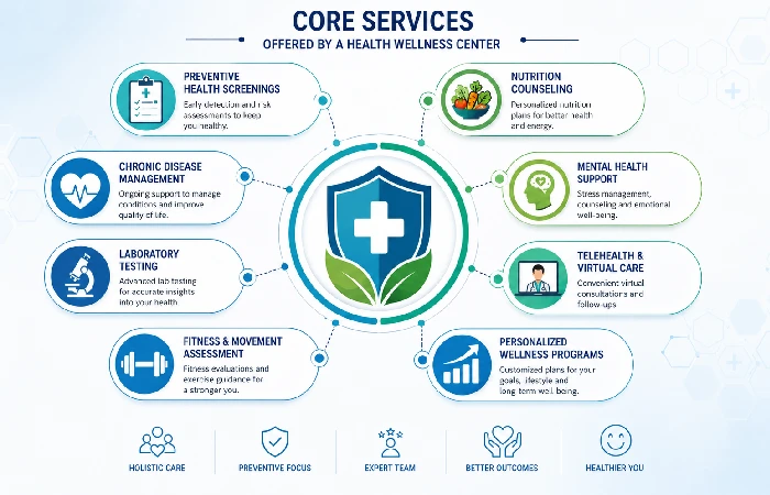 Core services offered by a Health wellness center