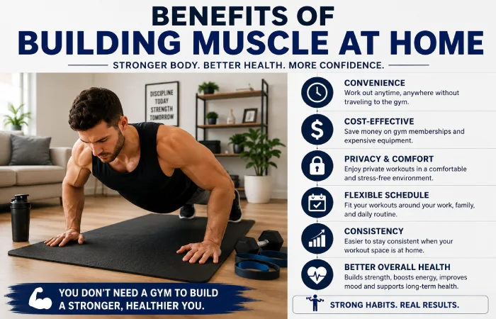 benefits of building muscle at home