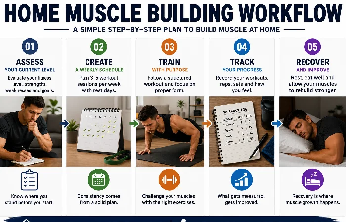 home muscle building workflow