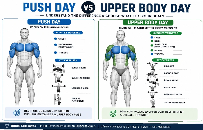 push day vs upper body day