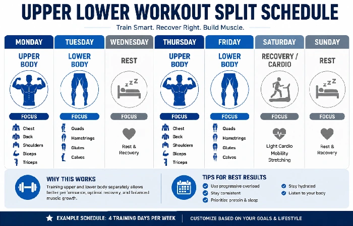upper lower workout split