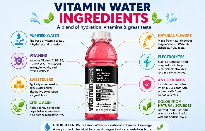 vitamin water ingredients