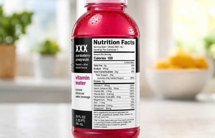 vitamin water xxx nutrition facts