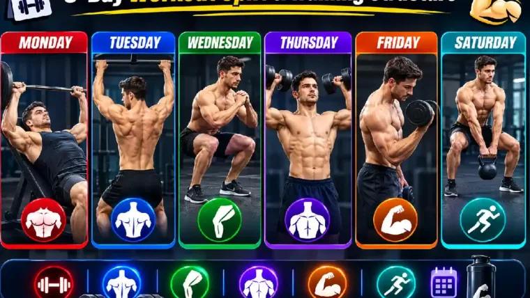 6-day workout split