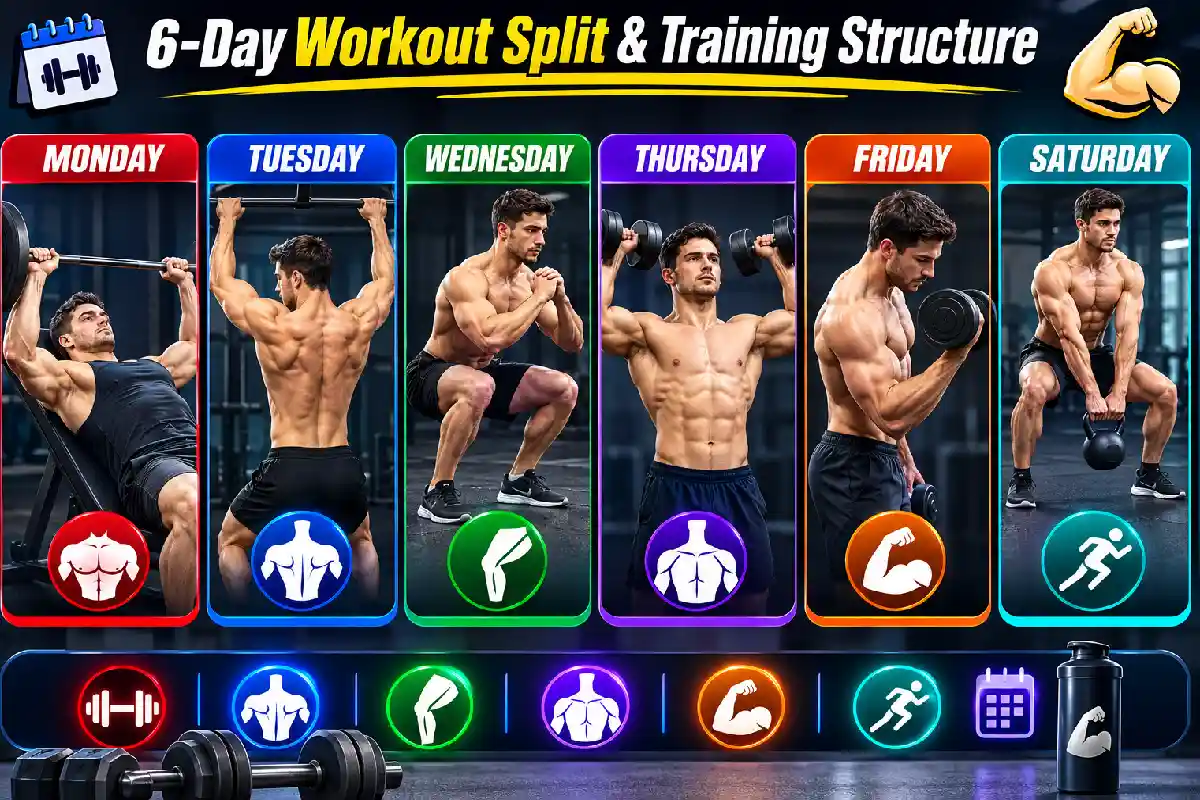 6-day workout split