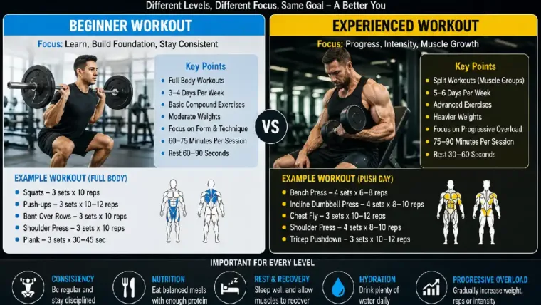 beginner & experience-level workouts