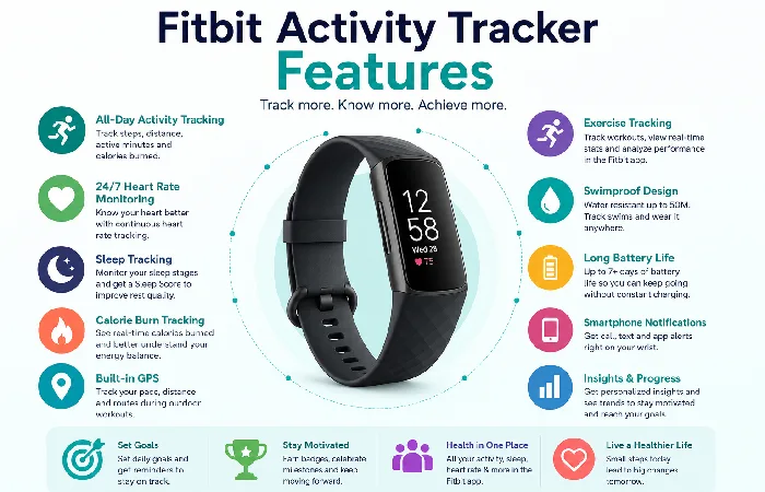 fitbit activity tracker features