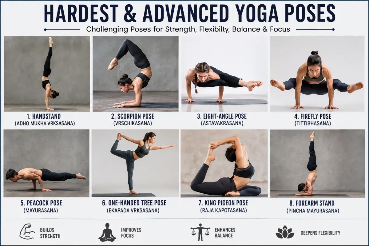 hardest & advanced yoga poses