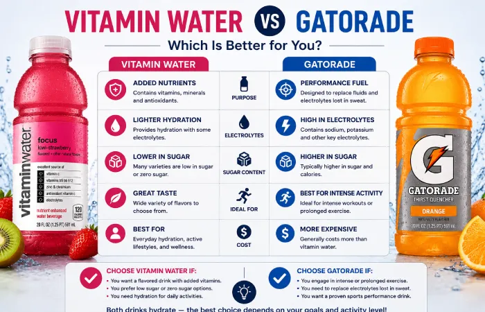 vitamin water vs gatorade