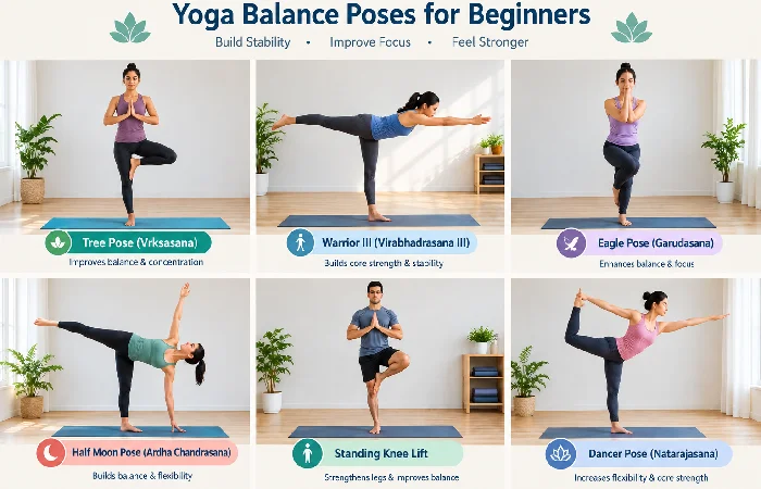 beginner yoga balance poses 