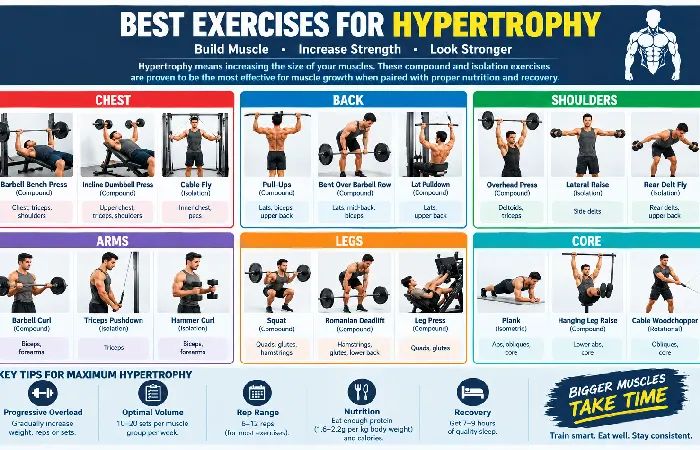 best exercises for hypertrophy