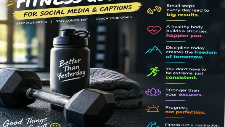 fitness quotes for social media & captions