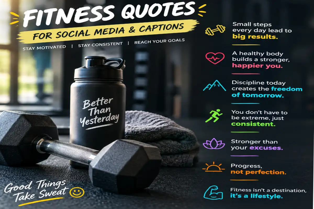 fitness quotes for social media & captions