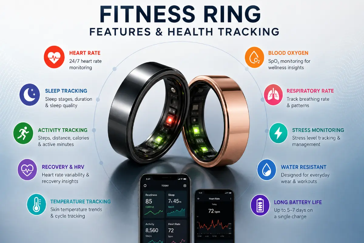 fitness ring features & health tracking