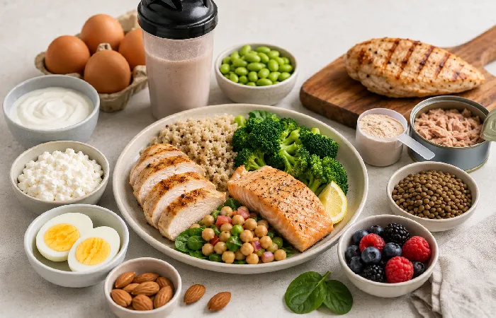 high-protein diet food