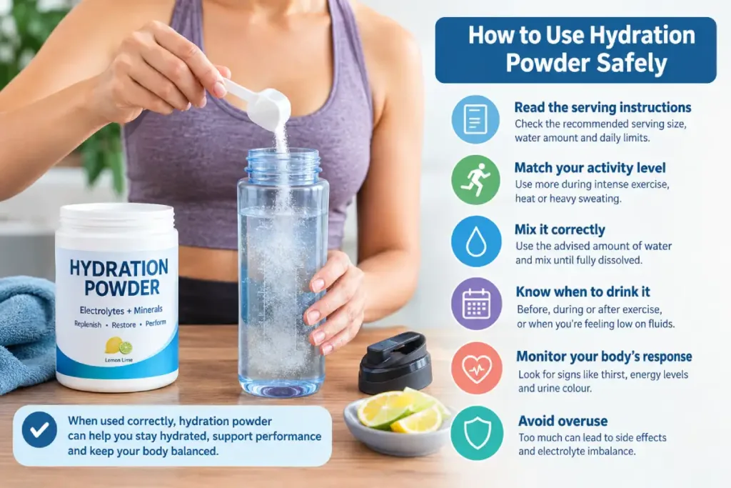how to use hydration powder safely