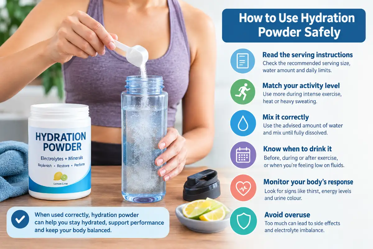 how to use hydration powder safely