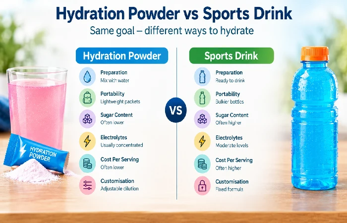 hydration powder vs sports drink