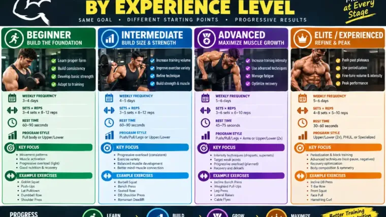 hypertrophy programs by experience level