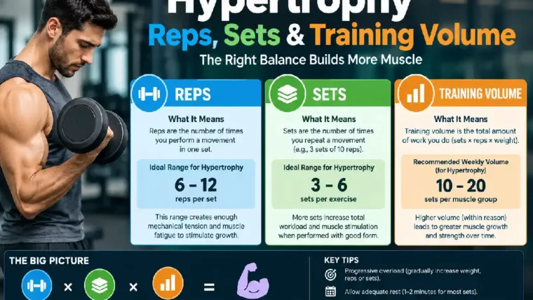 hypertrophy reps, sets & training volume