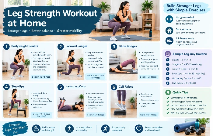 leg strength workout at home