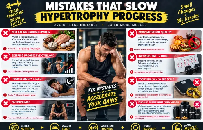 mistakes that slow hypertrophy progress