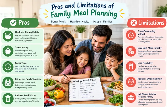 pros and limitations of family meal planning