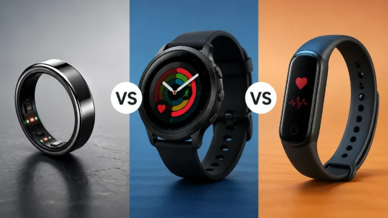 smart ring vs fitness watch & fitness band