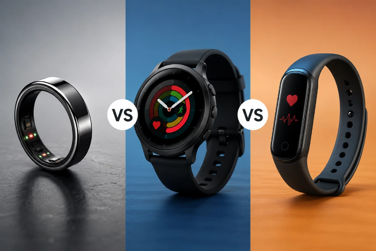 smart ring vs fitness watch & fitness band