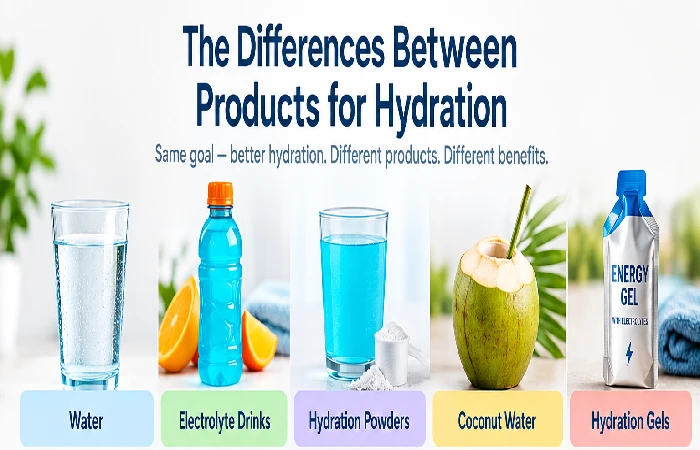 the differences between products for hydration
