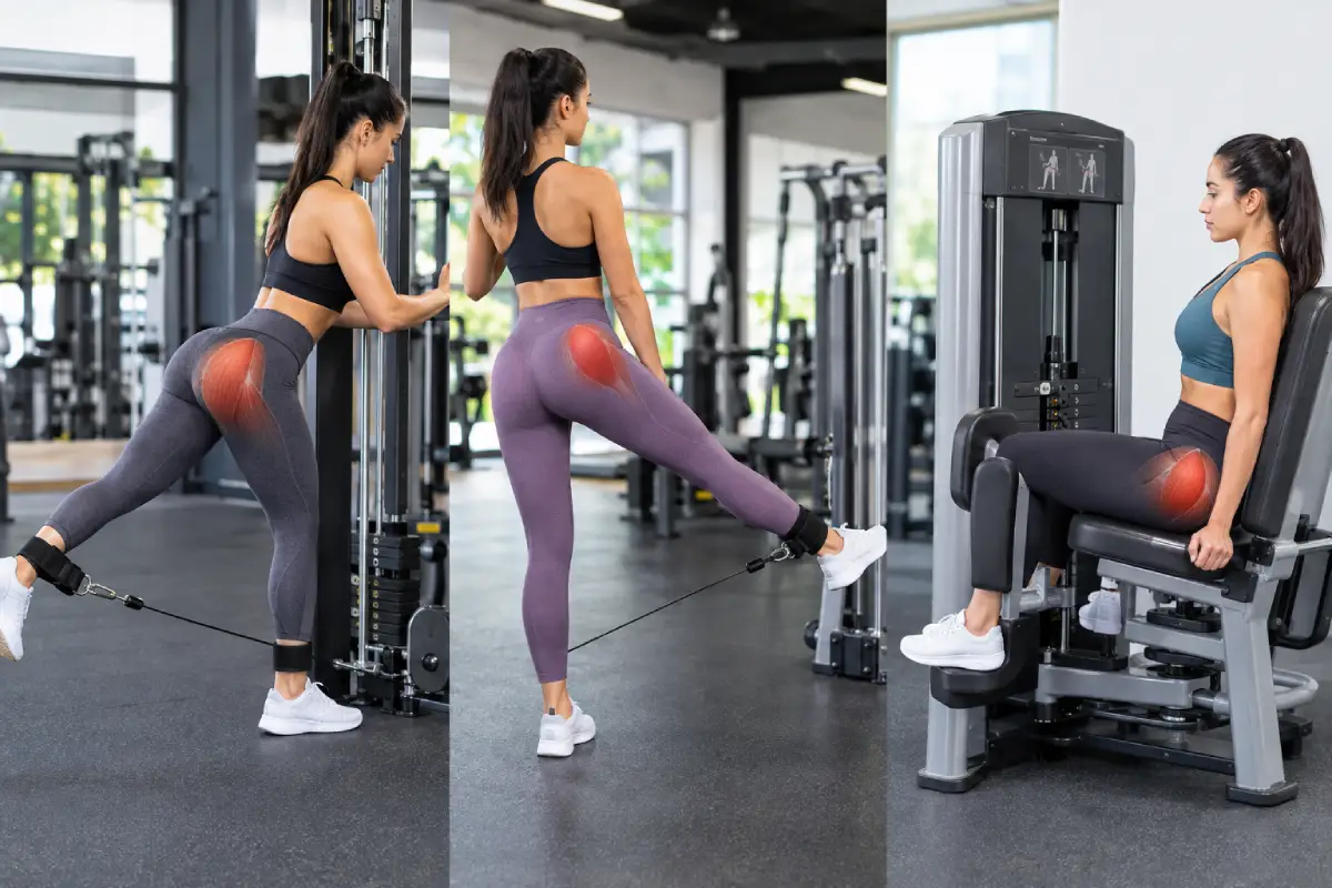 cable & gym glute isolation exercises