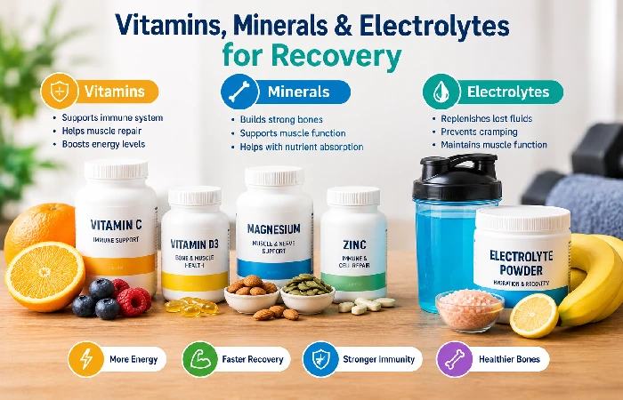 vitamins, minerals & electrolytes for recovery